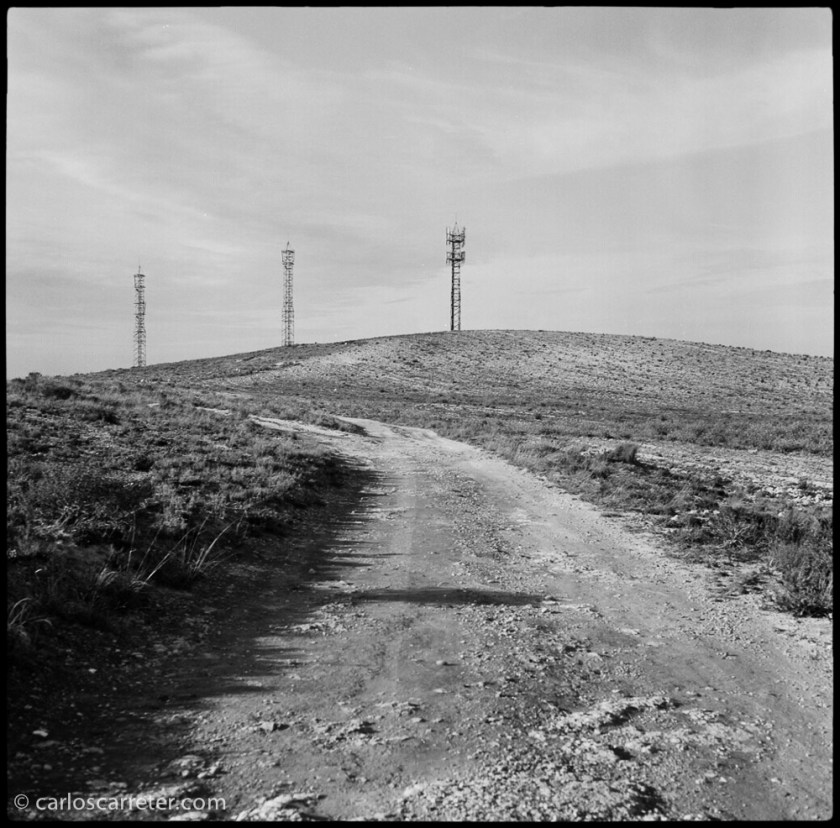 Por el camino de acceso al yacimiento arqueológico íberorromano.
