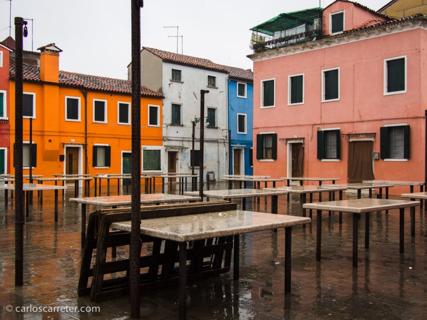Piazza della Pescheria, Burano, Venecia.