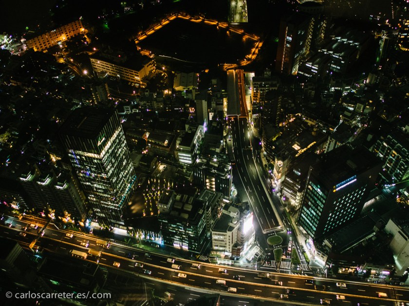 En cualquier caso, sobrevolamos sus calles y sus ferrocarriles urbanos, detalle que sí se parece más a la capital japonesa que a la ciudad californiana.