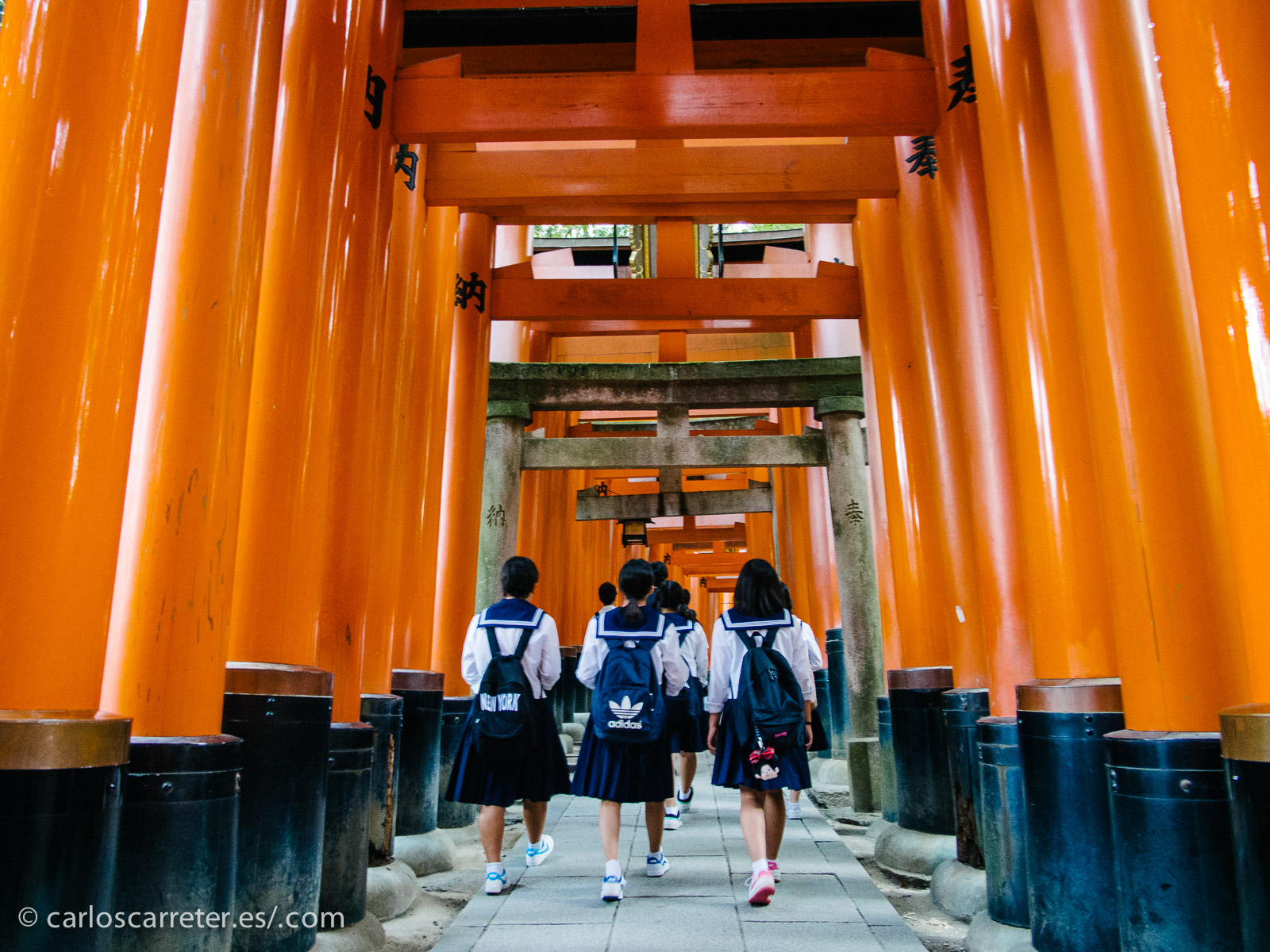 Luego nos trasladaremos a Kioto, donde tal vez nos topemos con Yumiko y su madre mientras pasean por las innumerables torii de Fushimi Inari Taisha.
