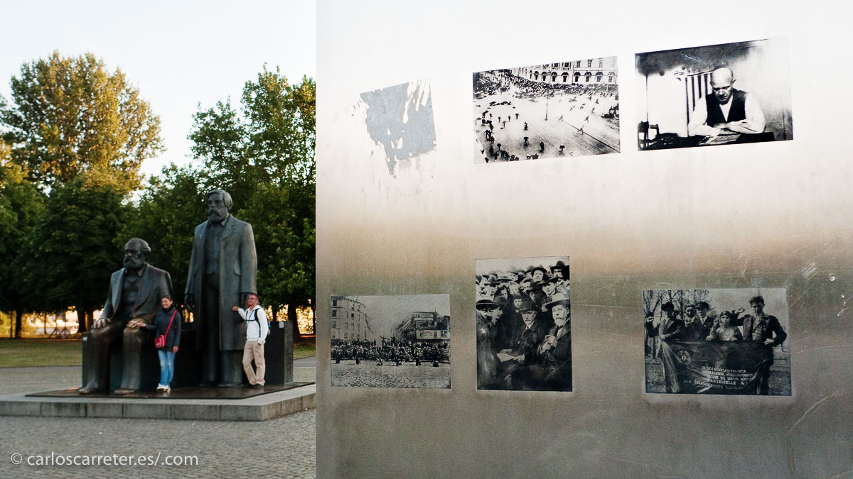 Marx y Engels todavía se "asientan" en el corazón de Berlín-Mitte.