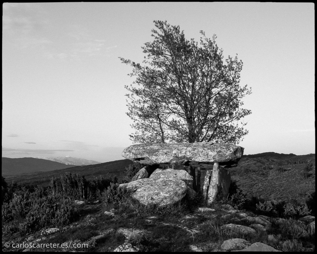 Y pasear por los tranquilos parajes de las sierras avanzadas de los Pirineos, junto al dolmen de Ibirque, en Aragón (España).